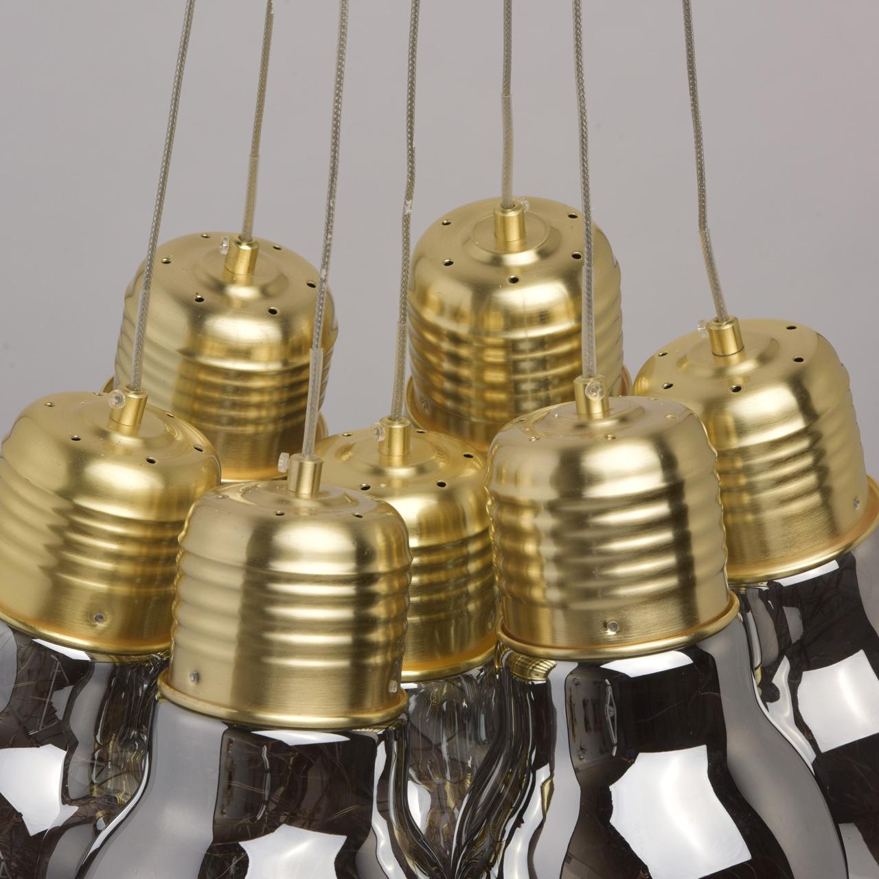 Подвесная светодиодная люстра MW-Light Фрайталь 6 663011707 MW-LIGHT ДИЗАЙНЕРСКИЕ, ФРАЙТАЛЬ 6, ШАР 187044 Серый  - Вид №1