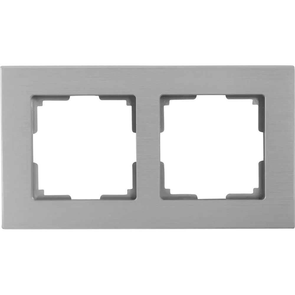WERKEL Алюминиевая рамка для розеток 2 поста в стиле металлик 17781907 Aluminium STLM-0008587