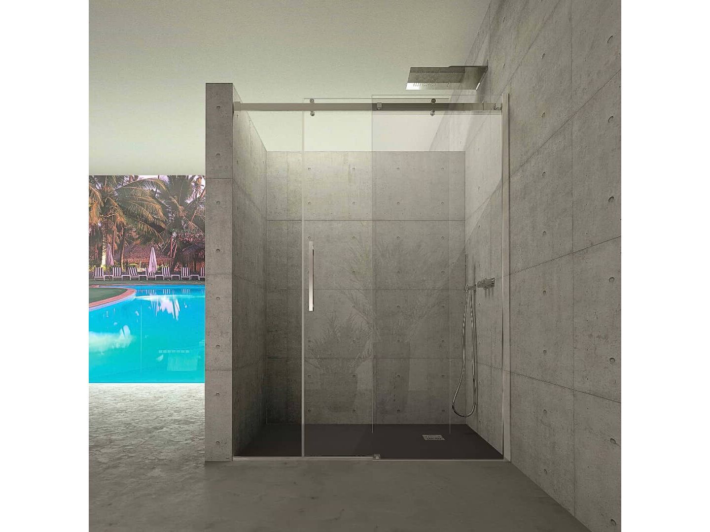 Стальная и стеклянная нишевая душевая кабина с раздвижной дверью CSA Box Doccia ARCH-00049912 - Вид №1