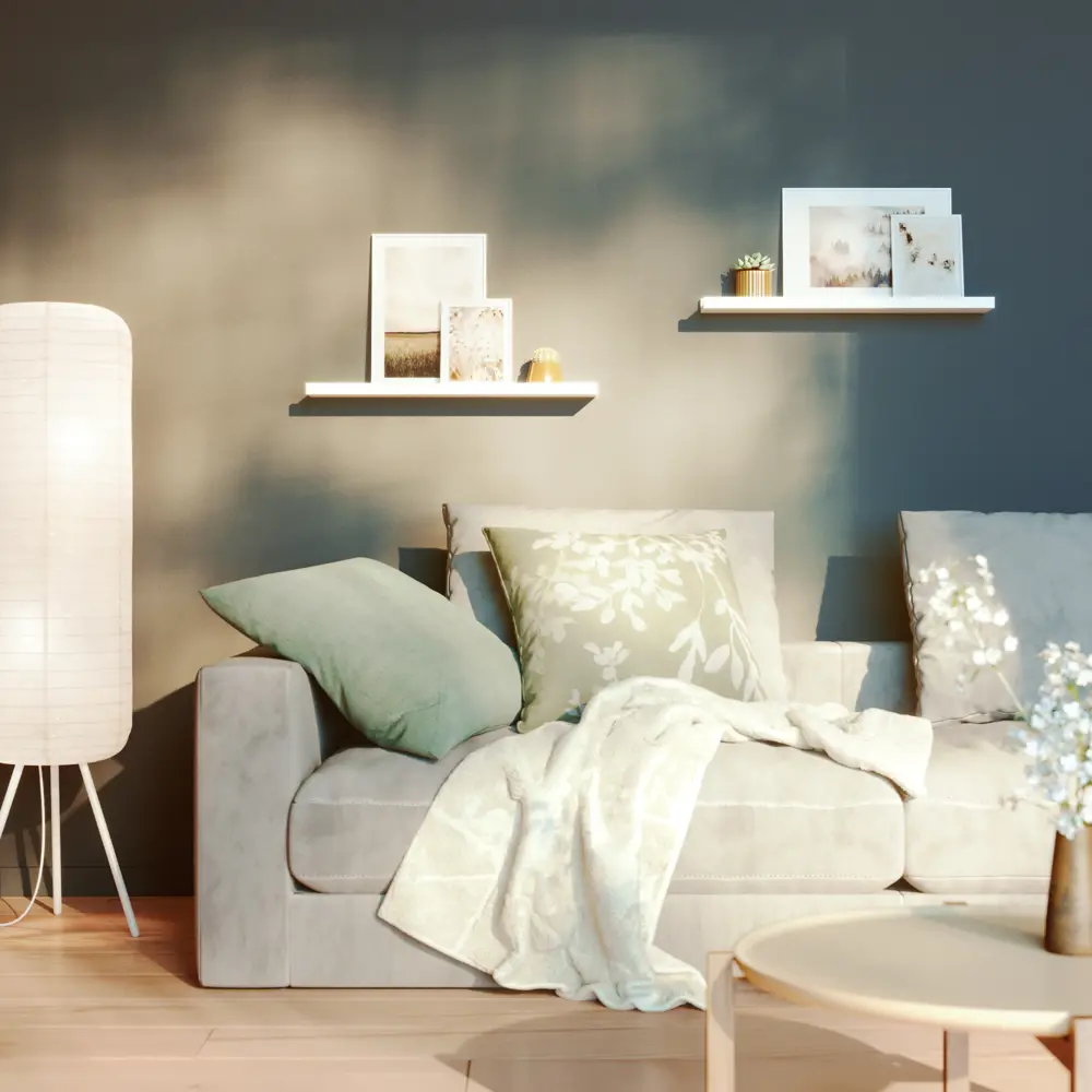 Полка настенная Spaceo White 60x10 см МДФ цвет белый 82877519 STLM-2139078  - Вид №6