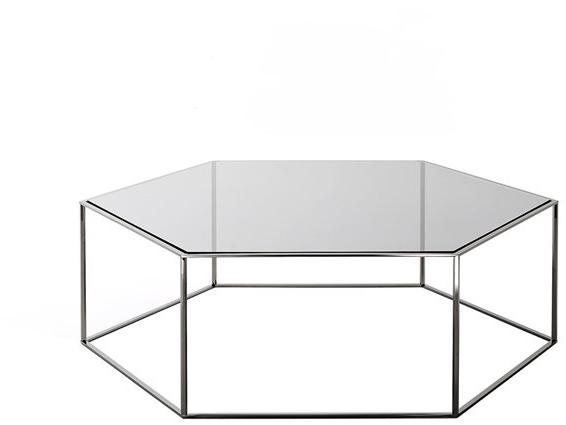 Desalto Шестиугольный журнальный столик из стали и хрусталя sun-id-1398436 - Вид №1