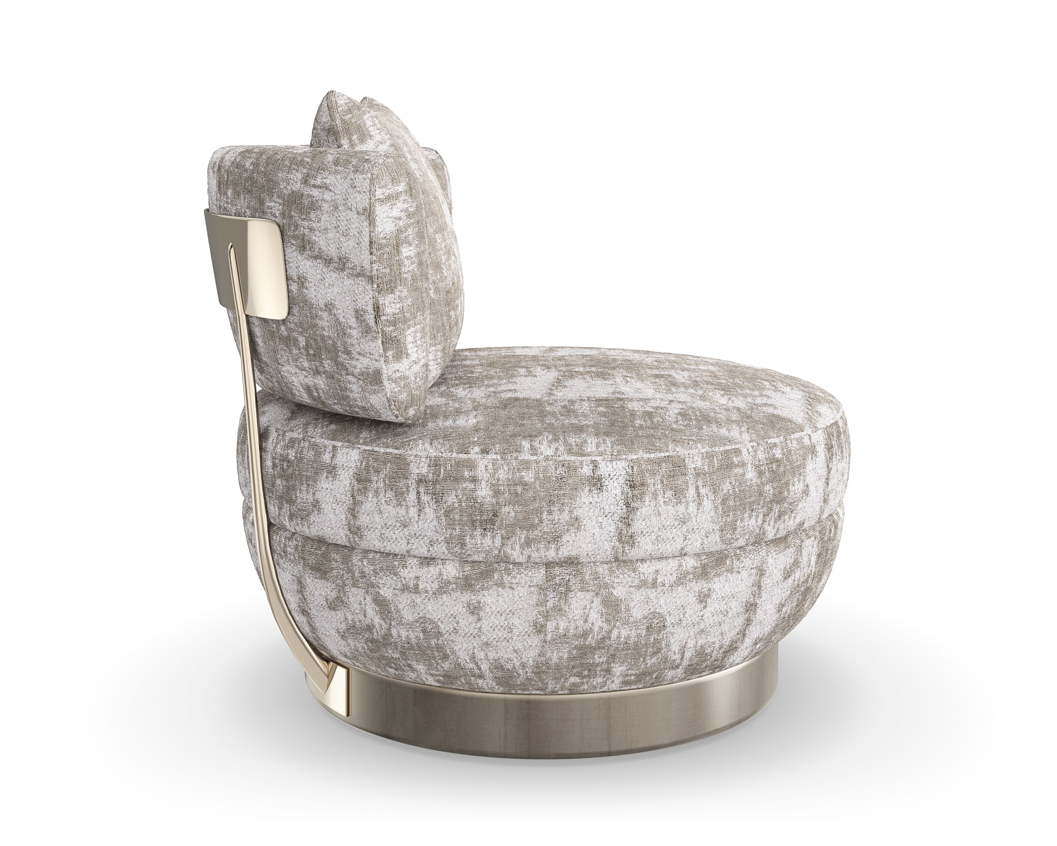 Вращающееся кресло из синели Caracole CELESTE ARCH-00151348 - Вид №3