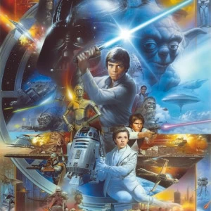 4-441-STAR-WARS-Luke-Skywalker-Collage Фотообои Komar Disney 2.54х1.84 м