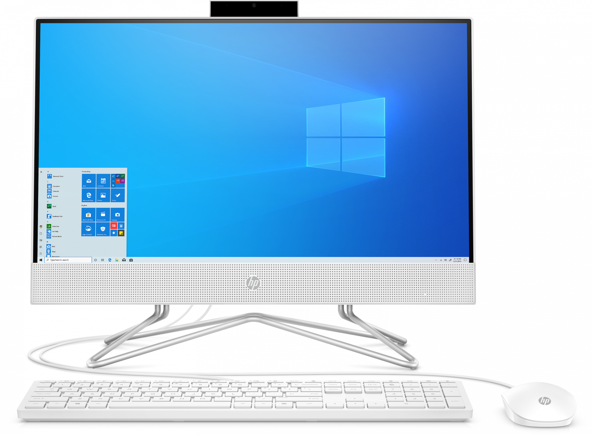 2Z389EA#ACB 200 g4 aio 21,5" nt 21.5"(1920x1080 (матовый))/intel core i5 10210u(1.6ghz)/8192mb/256pcissdgb/dvdrw/wifi/war 1y/w10pro + snow white HP Santreyd 