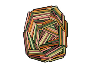 Шерстяной ковер с геометрическим рисунком