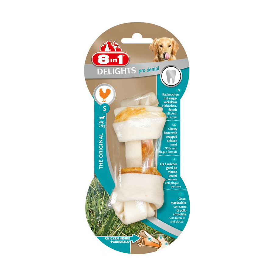 Т0043079 Лакомство для собак DENTAL DELIGHTS S Косточка для чистки зубов 11см 8 in 1 8 in 1 Pets 