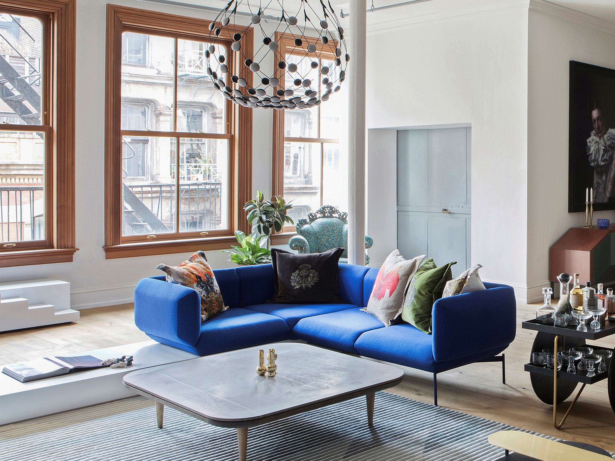 Угловой диван из ткани prostoria сегмент ARCH-00045695 - Вид №2