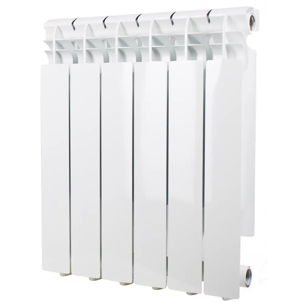 Радиатор секционный Equation Aluminium 500/96 6 секций боковое подключение алюминий белый STLM-2068445 - Вид №1