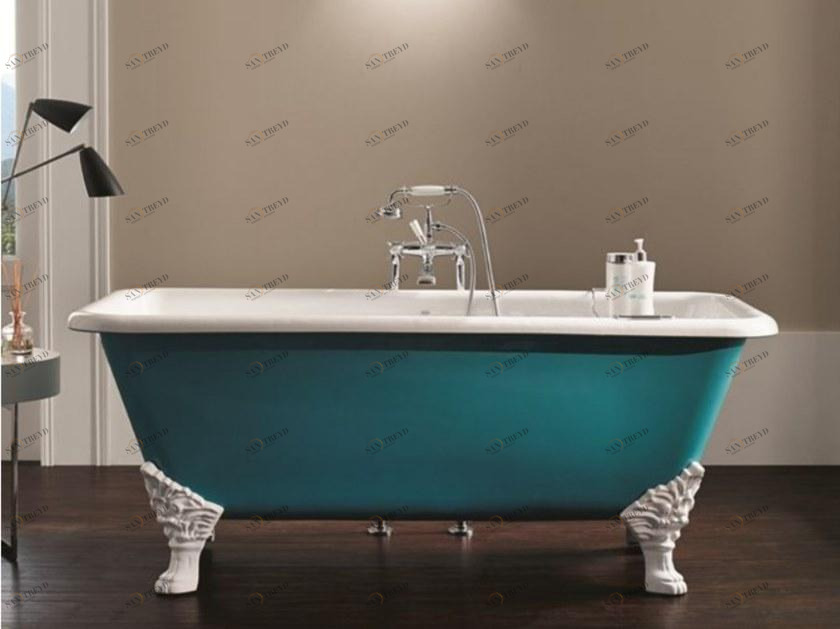 BLEU PROVENCE Прямоугольная чугунная ванна на ножках Vasche in ghisa su piedi sun-id-1384600