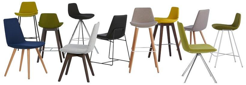 B&T Design Стул на козелке из ткани Pera sun-id-1407007 - Вид №4