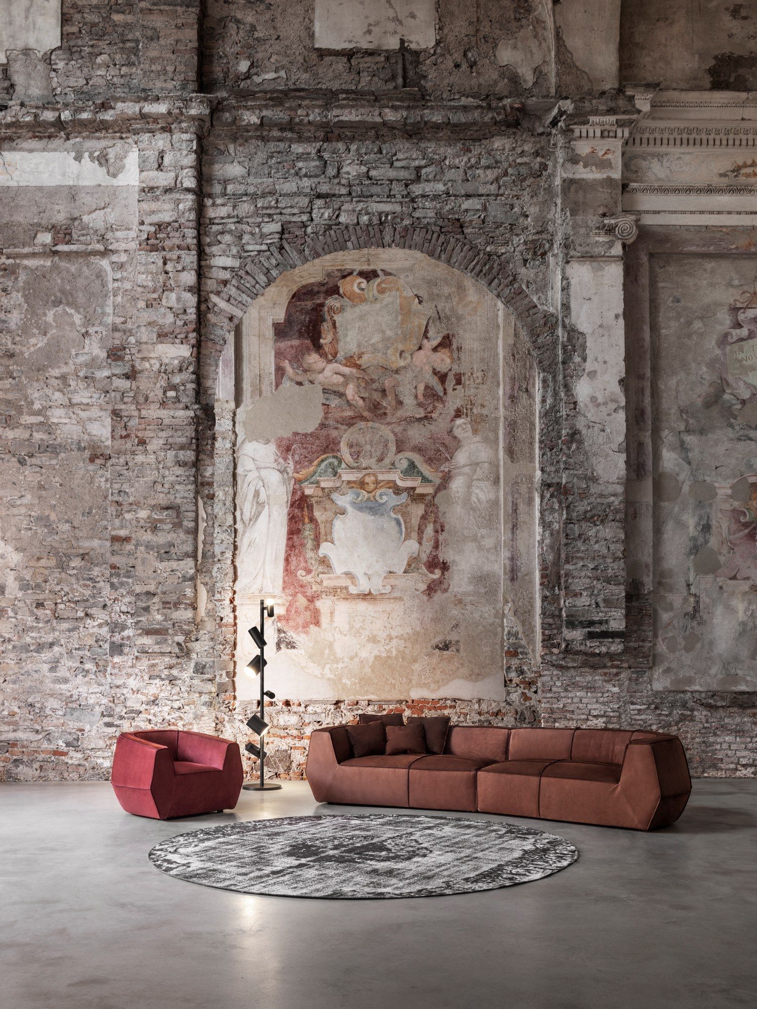 Кожаный изогнутый диван GHIDINI1961 Infinito ARCH-00089399 - Вид №6