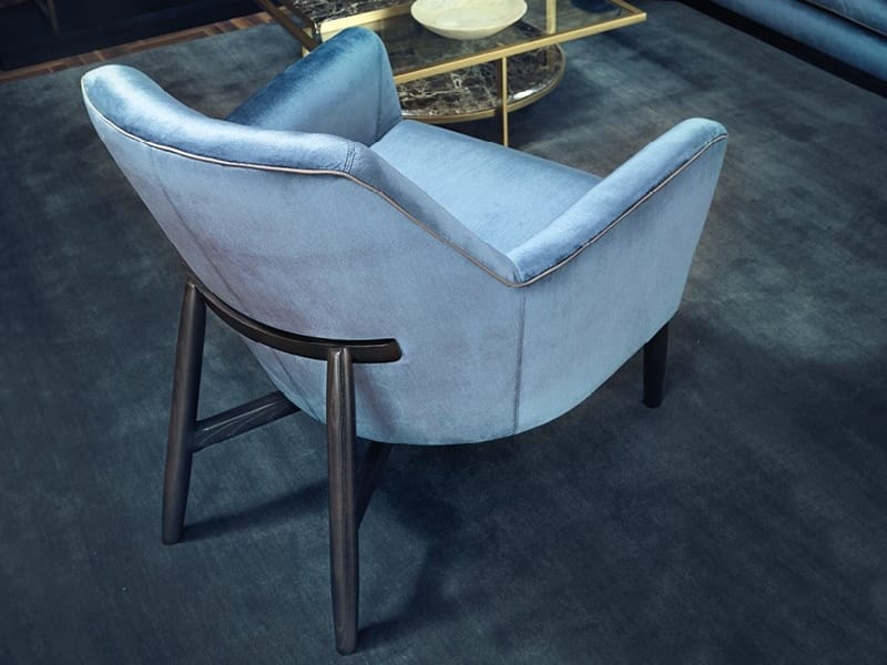 Бархатное кресло с подлокотниками Borzalino EVE PLUS ARCH-00083340 - Вид №3