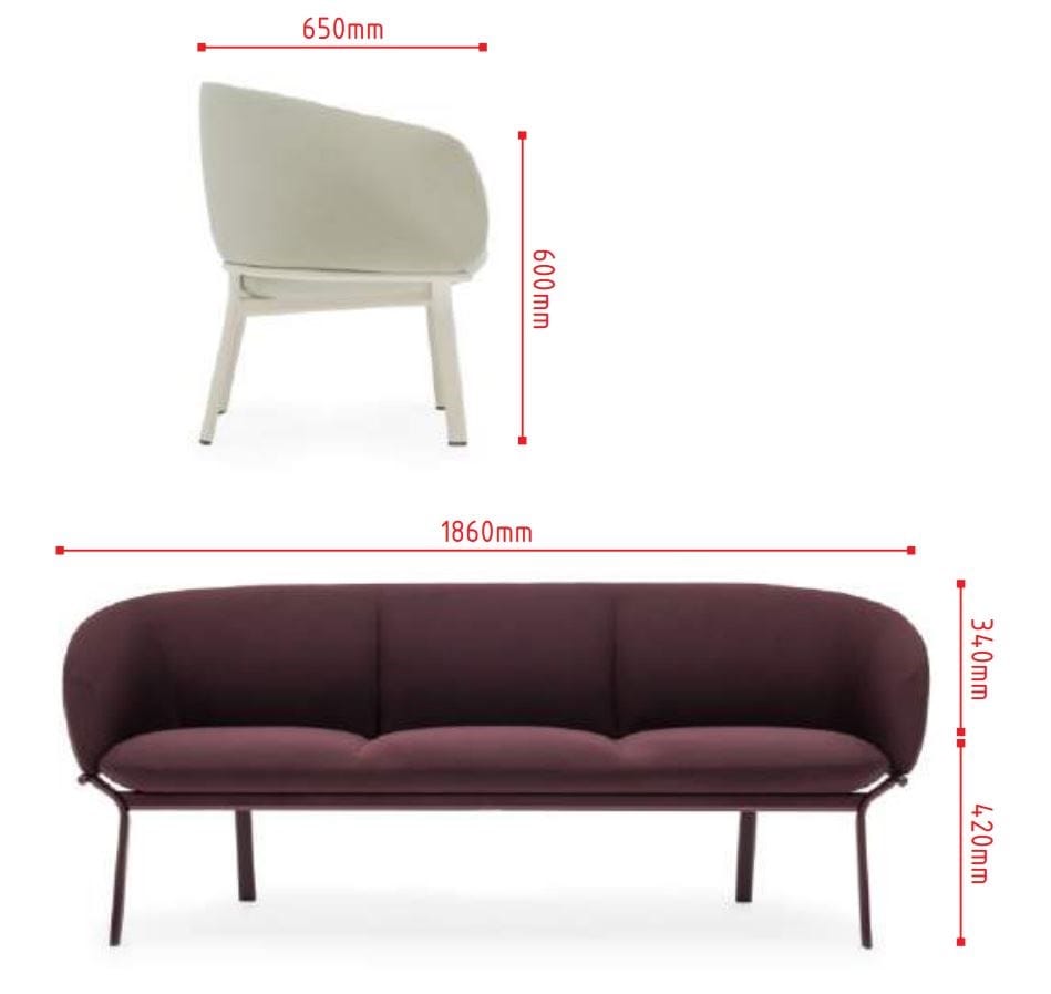 3-местный тканевый диван MDD Grace ARCH-00134279 - Вид №9