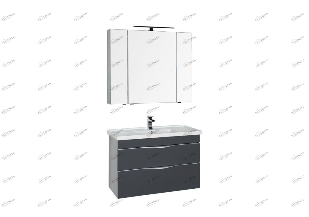 Мебель для ванной Aquanet Эвора 100 серый антрацит 00184564