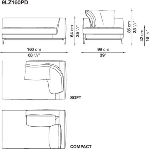 Угловой диван из ткани Maxalto Lucrezia Soft ARCH-00062457 - Вид №28