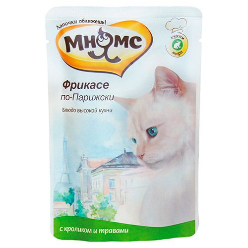 ПР0029238*12 Корм для кошек Фрикасе по-Парижски кролик с травами конс. 85г (упаковка - 12 шт) МНЯМС 