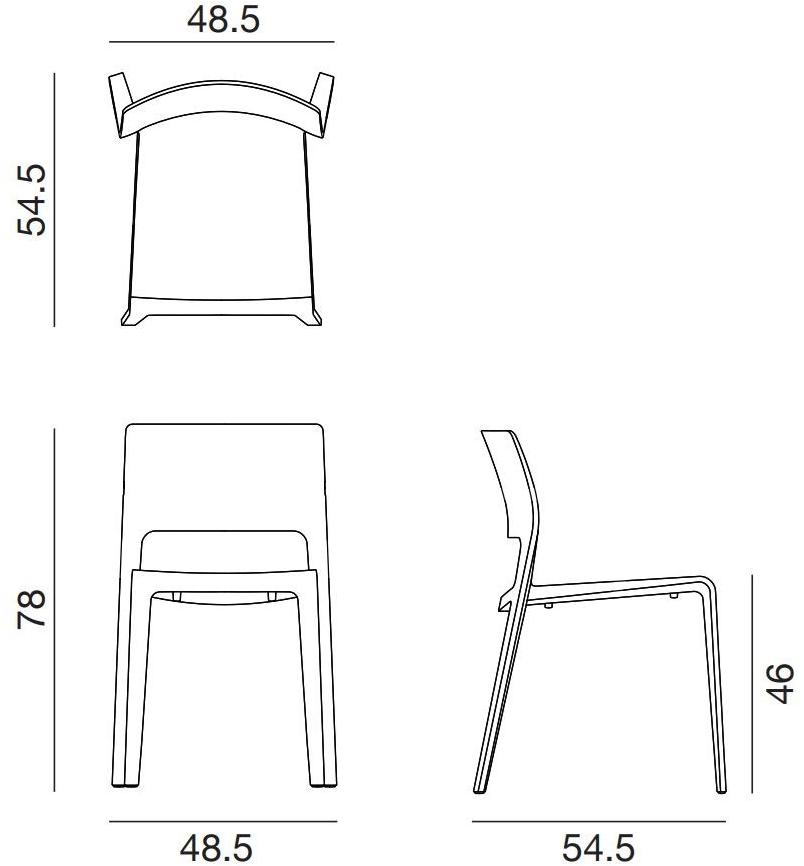 arper Стул из полипропилена штабелируемый с открытой спинкой Juno sun-id-1347361 - Вид №3