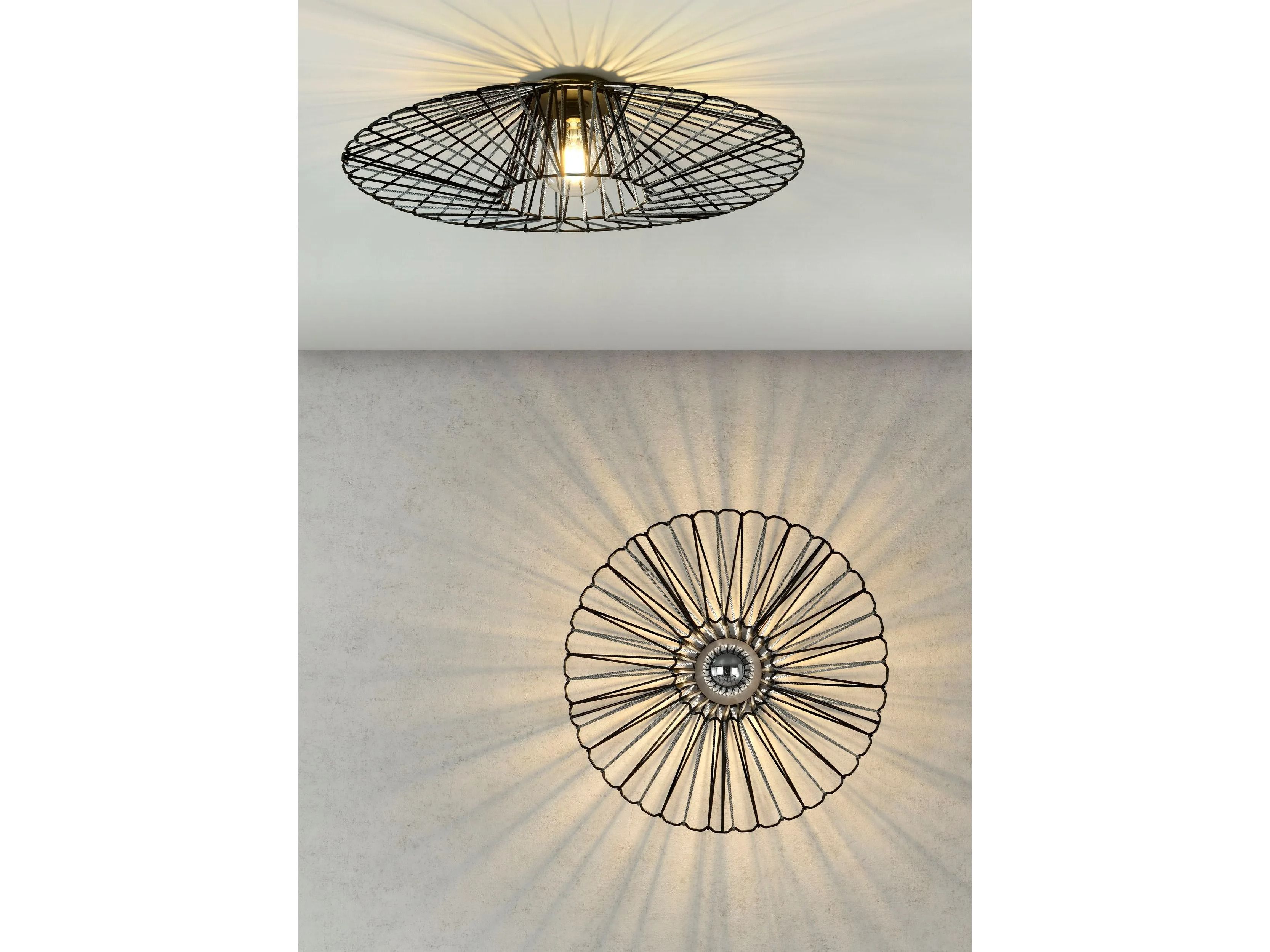 Настенный светильник / потолочный светильник из веревки и металла Olé Lighting Bimba ARCH-00072242 - Вид №3