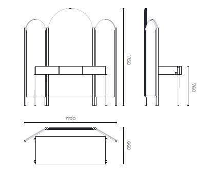 Туалетный столик из дуба Stylish Club His &amp ARCH-00091115 - Вид №6