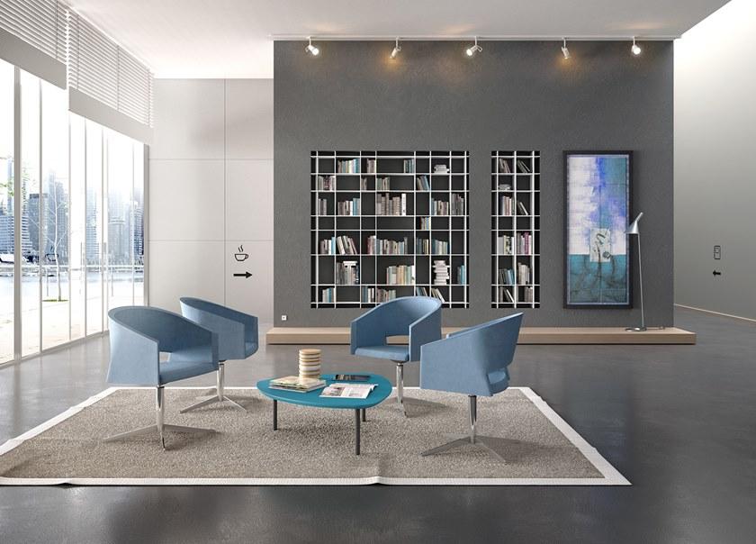 Leyform Кожаное кресло с 4 спицами и подлокотниками Reef 1988 - Вид №5