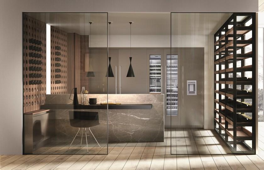 Aster Cucine Кухня с полуостровом без ручек Domina sun-id-1506771 - Вид №1