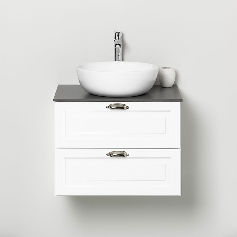 20071240 Шкаф Для Умывальника 600 Белая Рама, Мягкое Закрытие Westerbergs Белый  - Вид №1