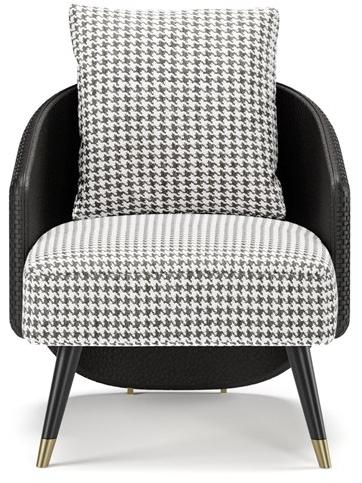 SM Living Couture Кресло из кожи и ткани с подлокотниками Couture Pna_02 - Вид №1