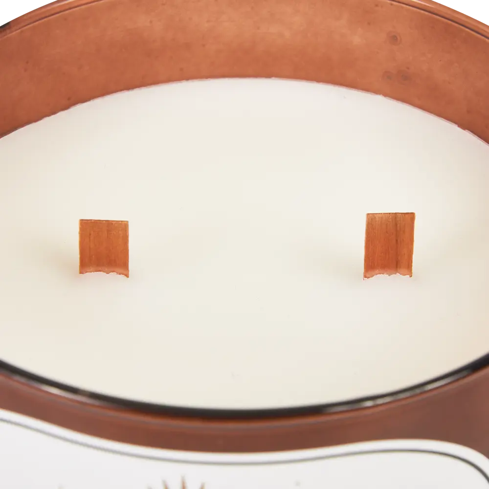 Свеча ароматизированная в банке Snow Янтарь коричневая 8 см Atmosphera STLM-2185355 - Вид №1