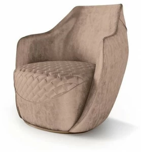 Carpanese Home Бархатное кресло с подлокотниками Contemporary 7043