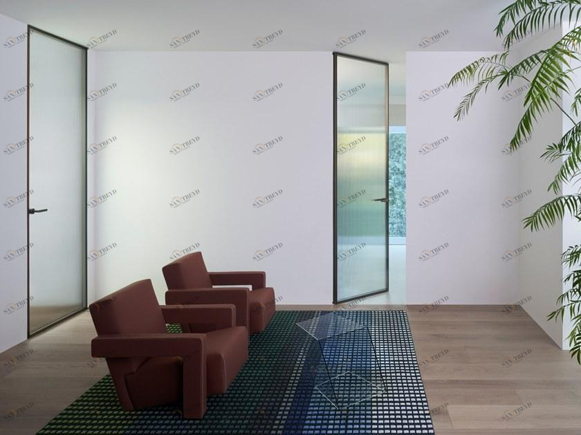 Glas Italia Распашная дверь из хрусталя заподлицо со стеной Aladin sun-id-1439767