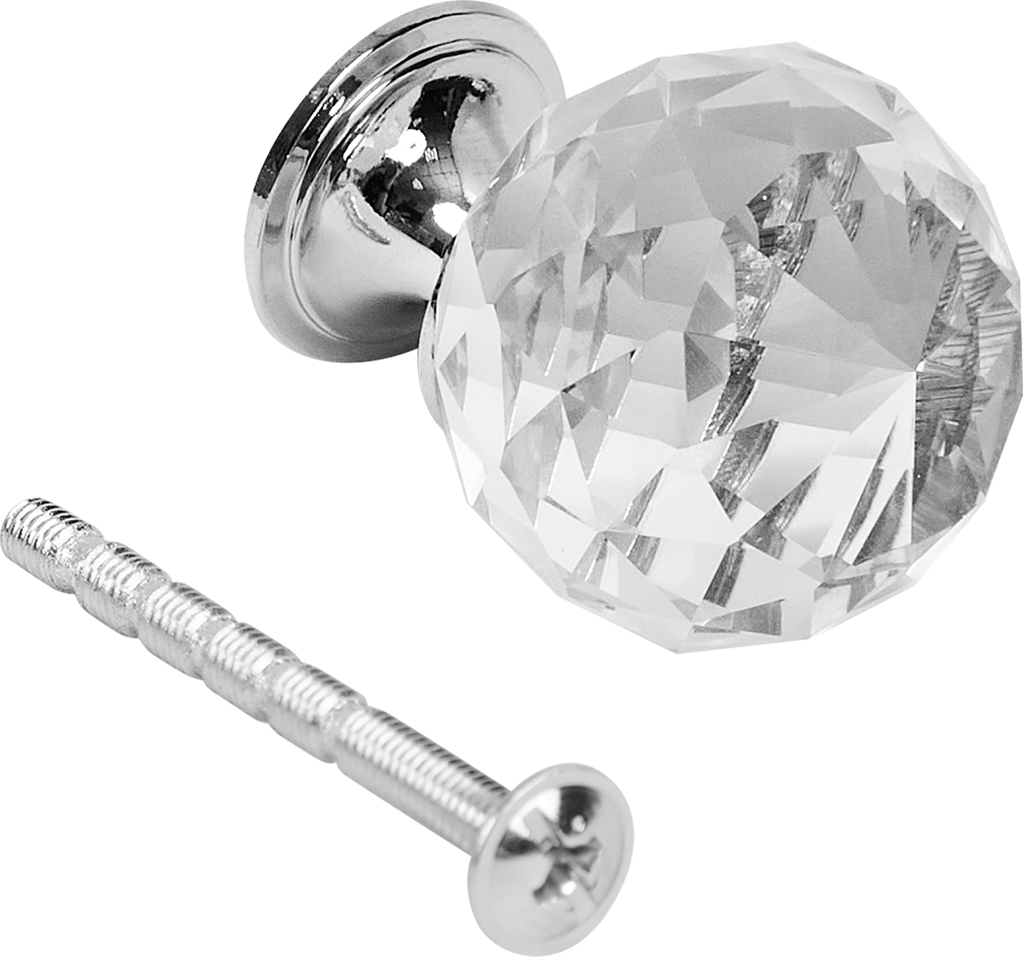 84653168 Ручка-кноб Wilson 30x30 мм, цвет прозрачный хром STLM-0053200 INSPIRE  - Вид №3