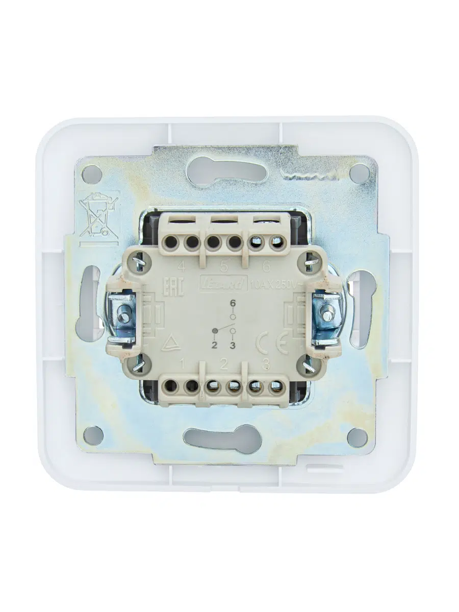 ASTI Выключатель проходной белый LEZARD 7081-0202-105 - Вид №2