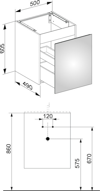 32942300000 Тумба под умывальник KEUCO Plan - Вид №3