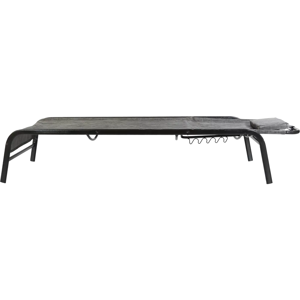 Лежак-шезлонг GreenGard Гоа 200х65х38 см сталь черный/серый STLM-2002234 - Вид №2