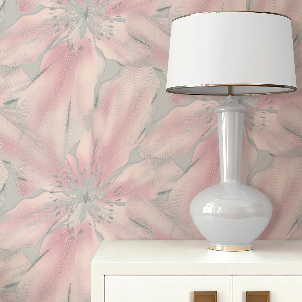 Обои флизелиновые Euro Decor Glossy розовые 1.06 м ED7171-08 85310003 STLM-2157498 - Вид №2