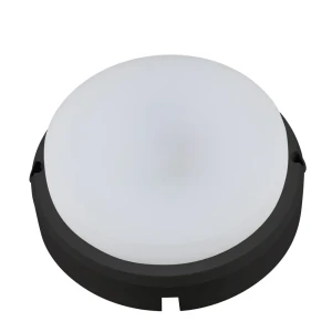 Светильник ЖКХ светодиодный Volpe 12 Вт IP65 с датчиком движения и света, накладной, круг, цвет чёрный