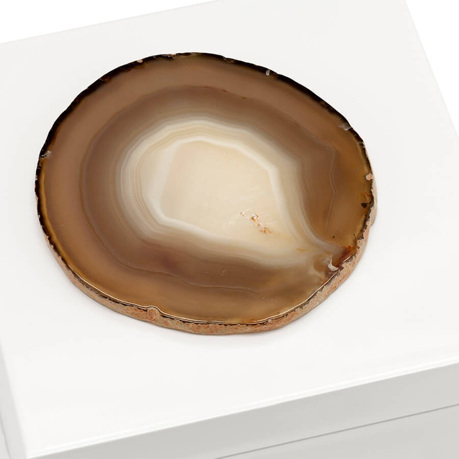 600627-WR ABHIKA КОРОБКА КАМЕНЬ ДЕКО WHITE/RED  - Вид №2