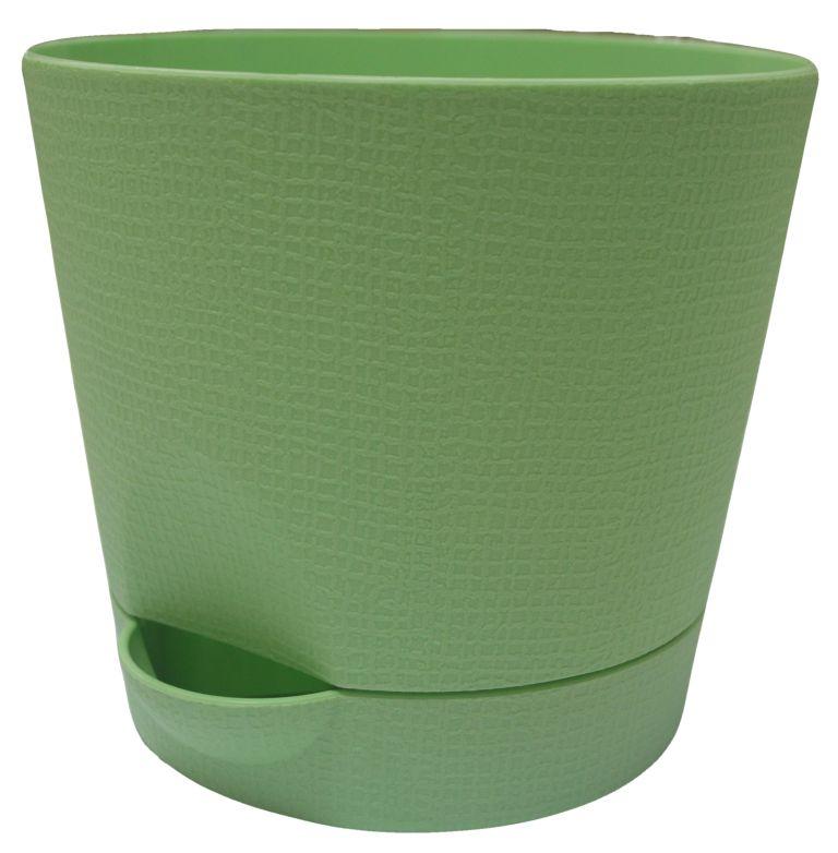 202-1 Горшок д/цветов с поддоном Le Parterre d=11.5 0.7 Л. зеленый Цветочная коллекция 
