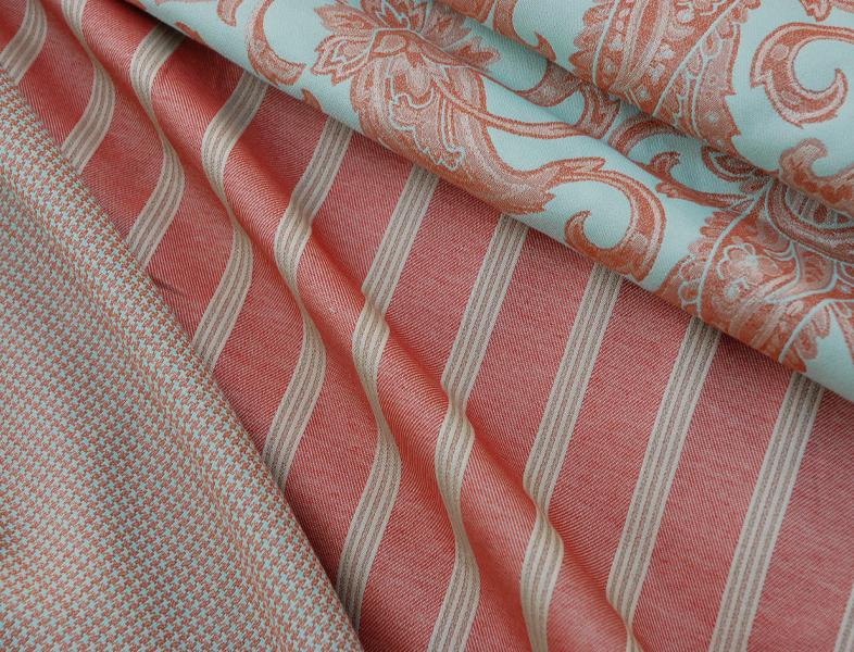 l'Opificio Двусторонняя жаккардовая ткань в полоску Popcolor sun-id-1426824 - Вид №1