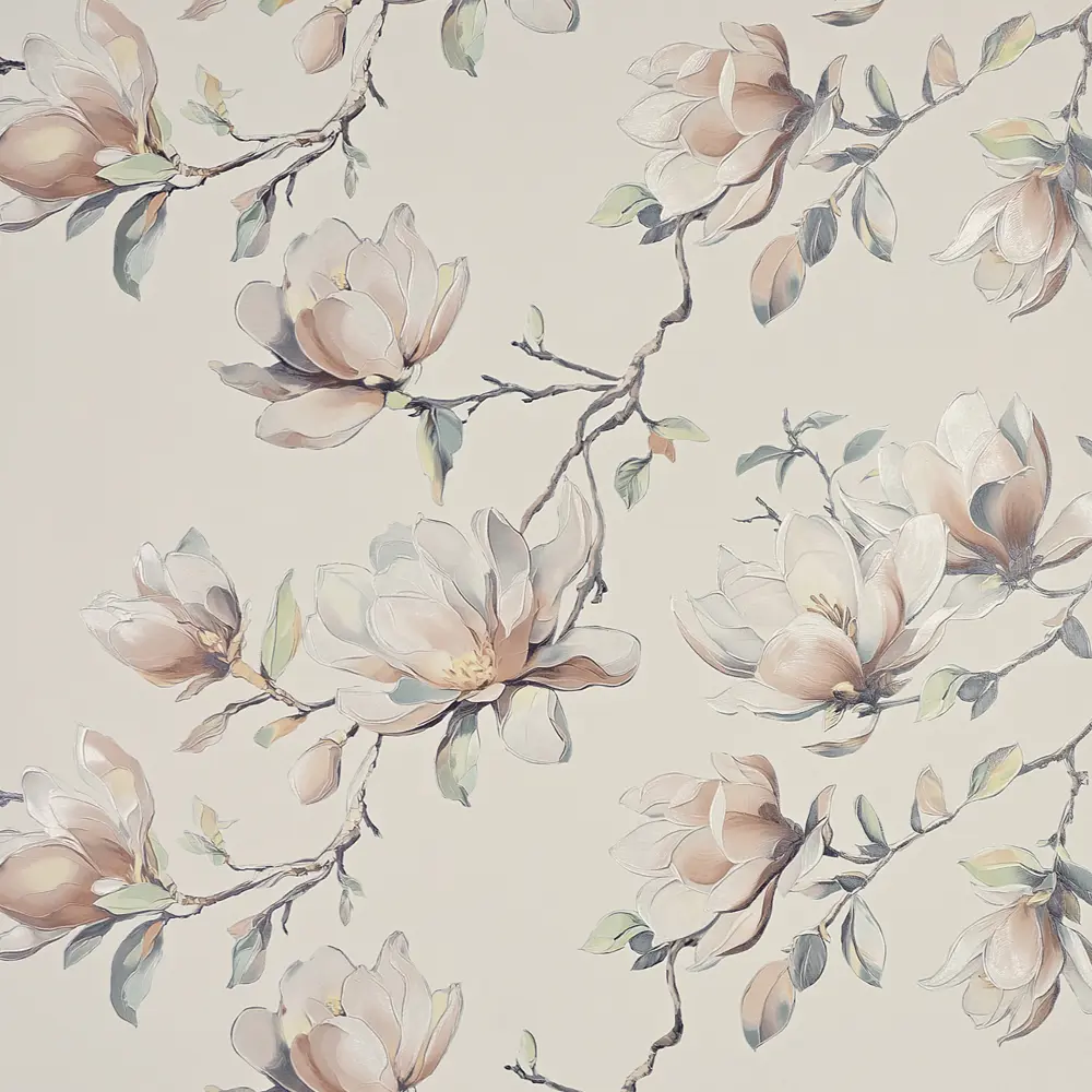 Обои флизелиновые Victoria Stenova Magnolia розовые 1.06 м VS585108 89441267 STLM-2101284