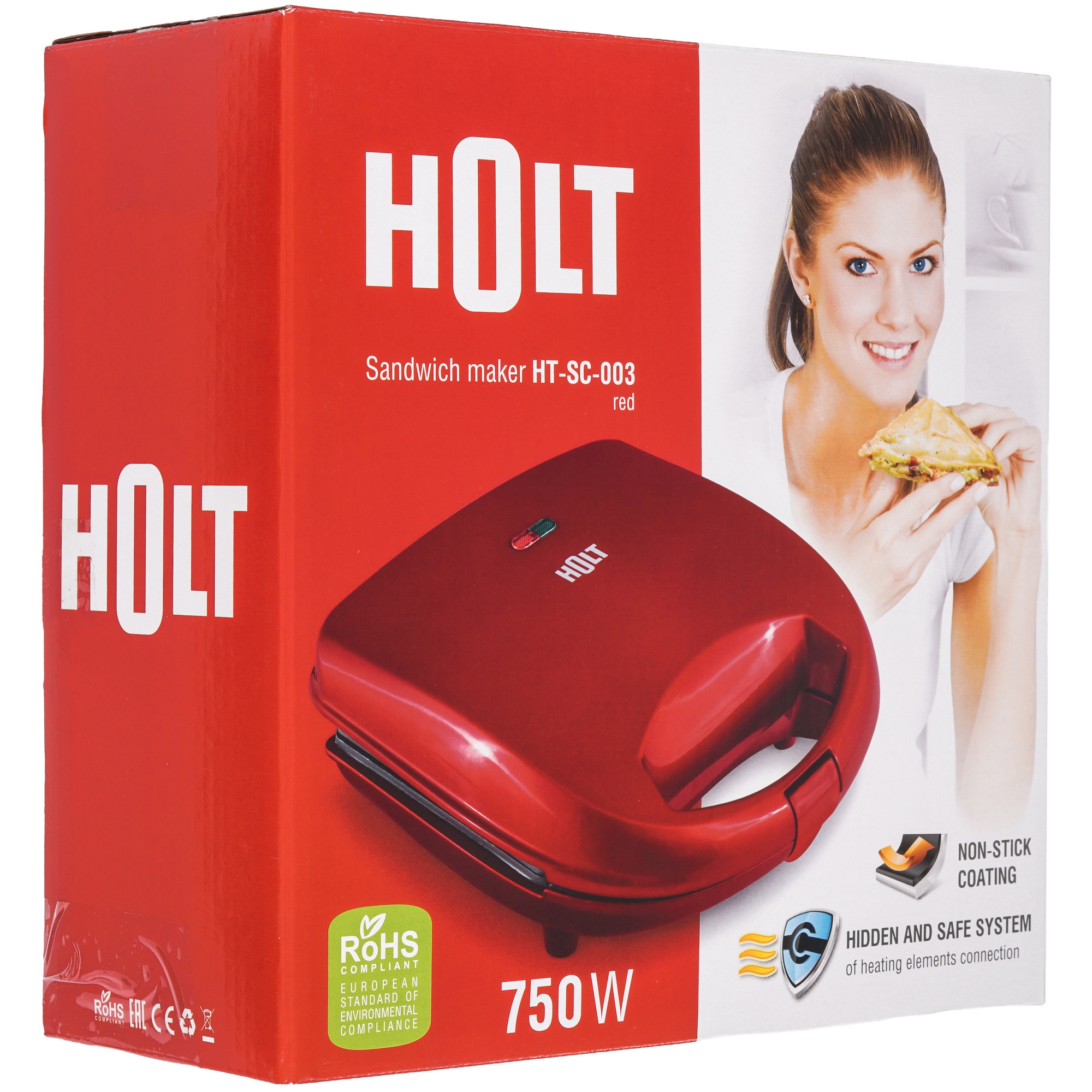 9283362 Сэндвичница Holt HT-SC-003 красный STDN-0017449 - Вид №6