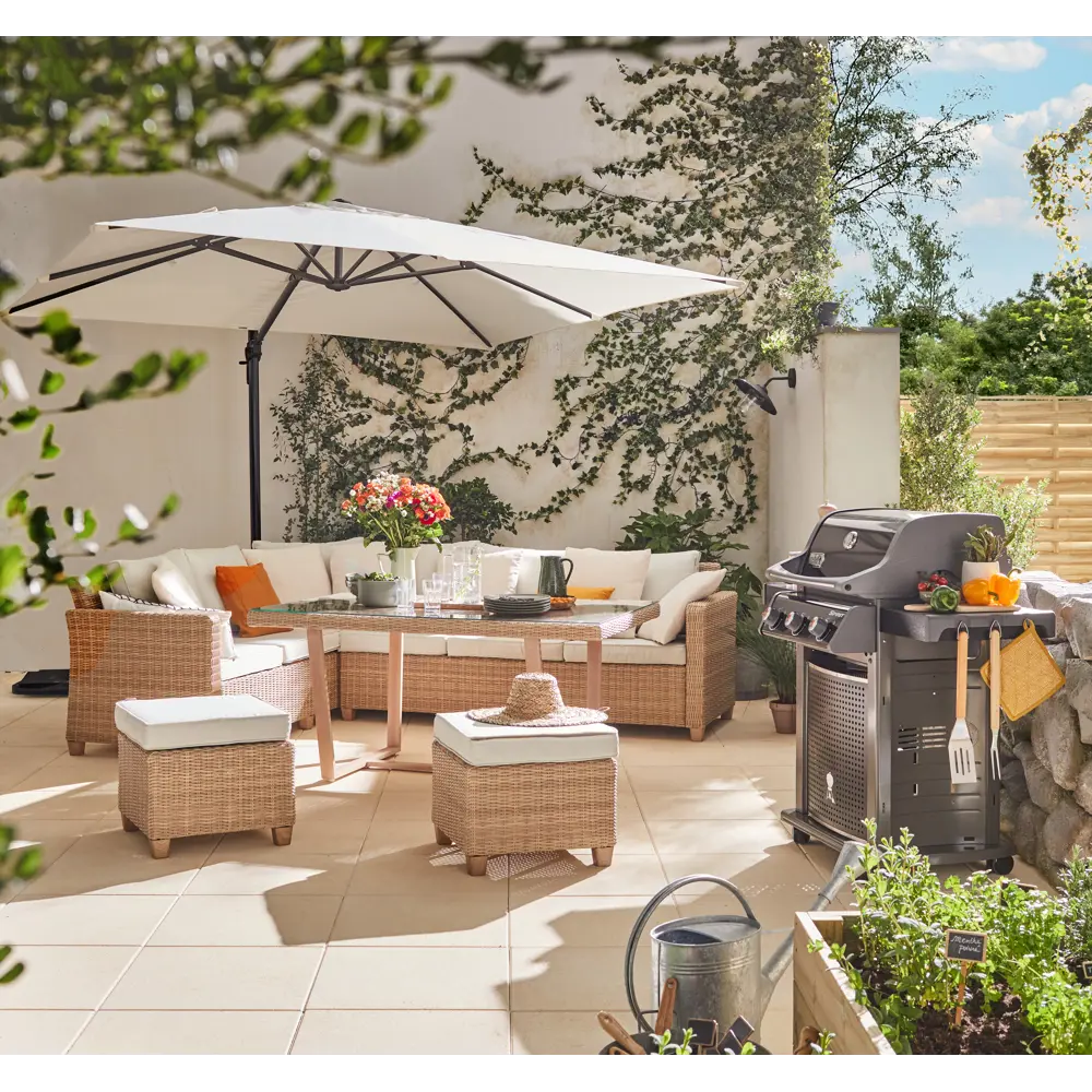 NATERIAL Medena - садовый комплект с диваном, столом и пуфами 87082127 STLM-1464576 - Вид №7