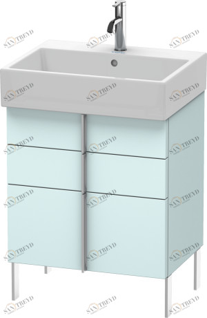 VA658500909 Vero Air Тумбочка напольная Светло-голубой матовый декор Duravit
