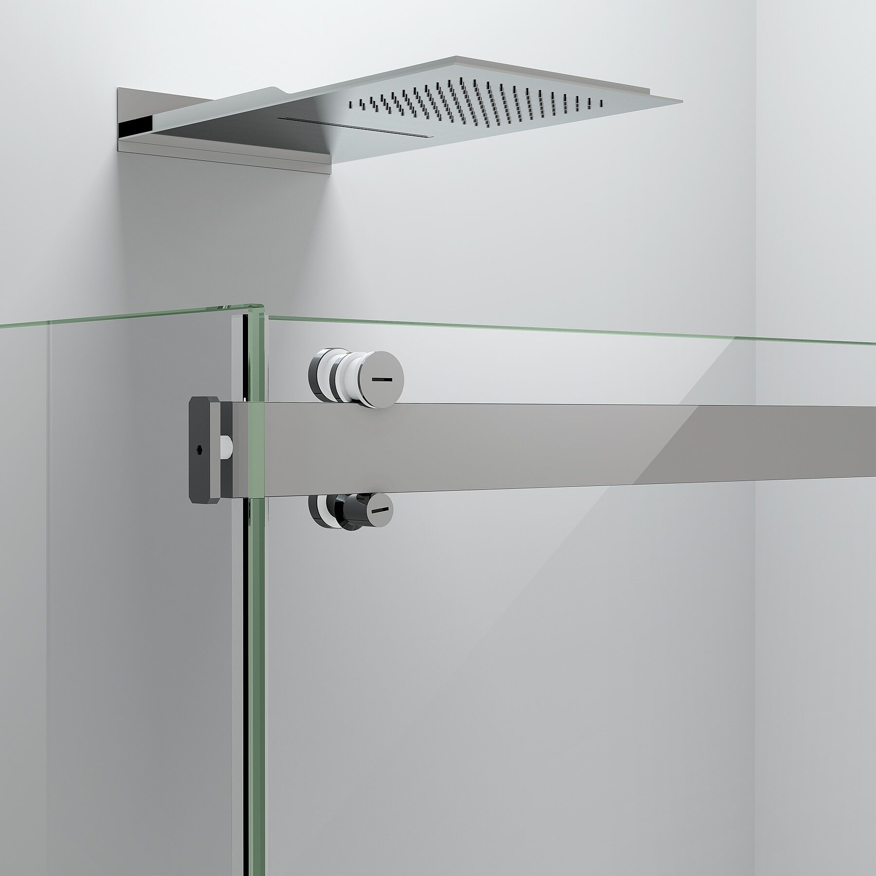 Стальная и стеклянная угловая душевая кабина с раздвижной дверью CSA Box Doccia ARCH-00027475 - Вид №2