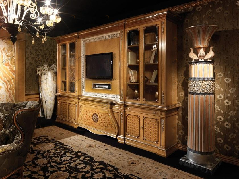 Bellotti Ezio Настенный книжный шкаф из дерева с подставкой под телевизор 2260 2262 