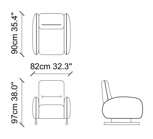 Тканевое кресло с подлокотниками NDESIGN Ezora ARCH-00108219 - Вид №4