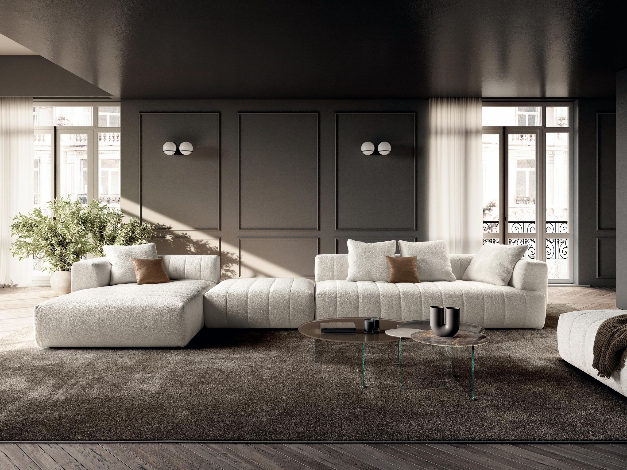 Тканевый диван с полуостровом Lago HERO - 2612 ARCH-00002695