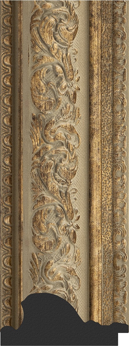 BY 3503 Зеркало с фацетом в багетной раме - виньетка античная бронза 109 mm EVOFORM Exclusive - Вид №3