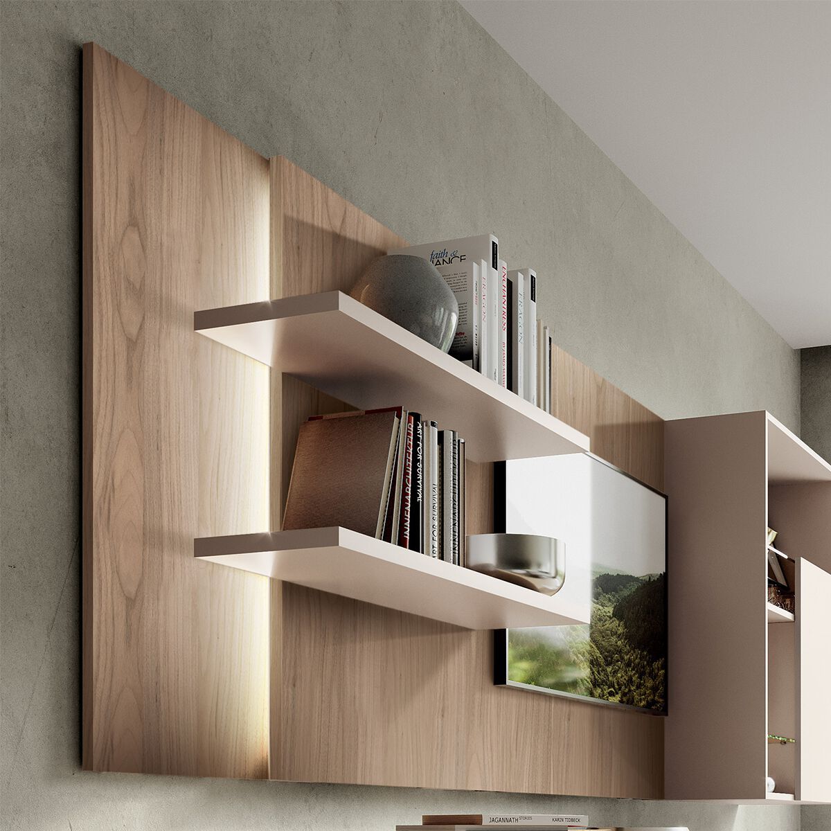 Деревянная секционная оборудованная стена Febal Casa DICIOTTO ARCH-00042839 - Вид №21