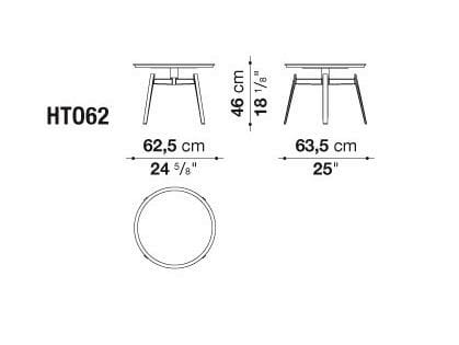 Круглый садовый столик из стали Corten™ B&B Italia Outdoor Husk ARCH-00093798 - Вид №2